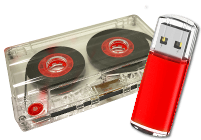 Digitalisierung einer Audiokassette in MP3-Format auf USB-Stick